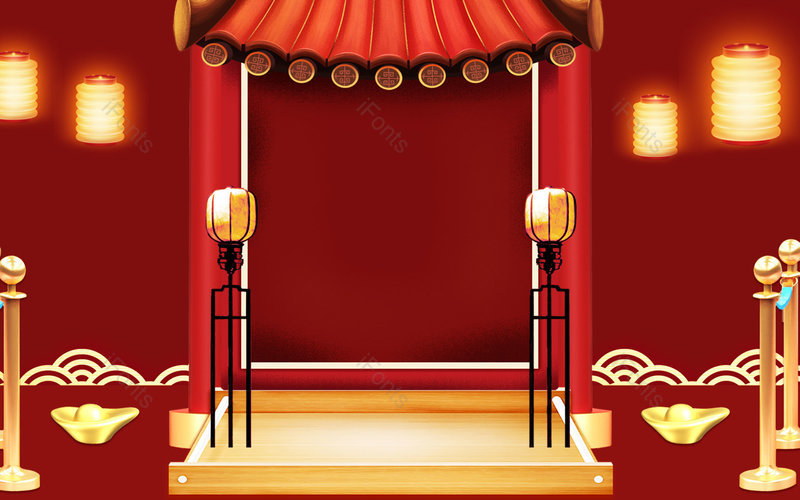 中国风传统C4D立体空间创意背景,插画/手绘图,插画/手绘图库,插画/手绘图下载,插画/手绘